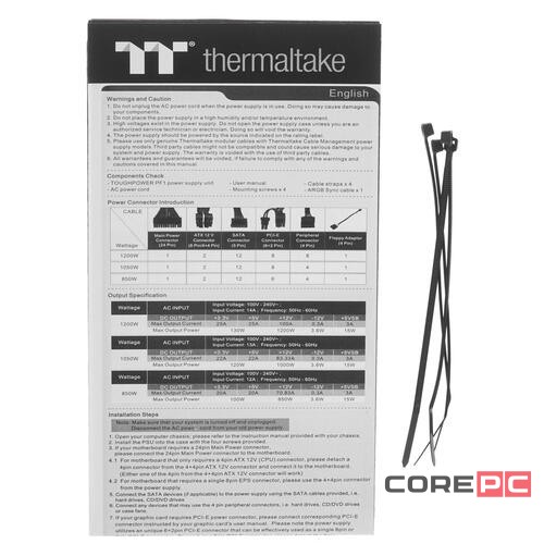 Блок питания Thermaltake 1050W TOUGHPOWER PF1 ARGB PS-TPD-1050F3FAPE-1