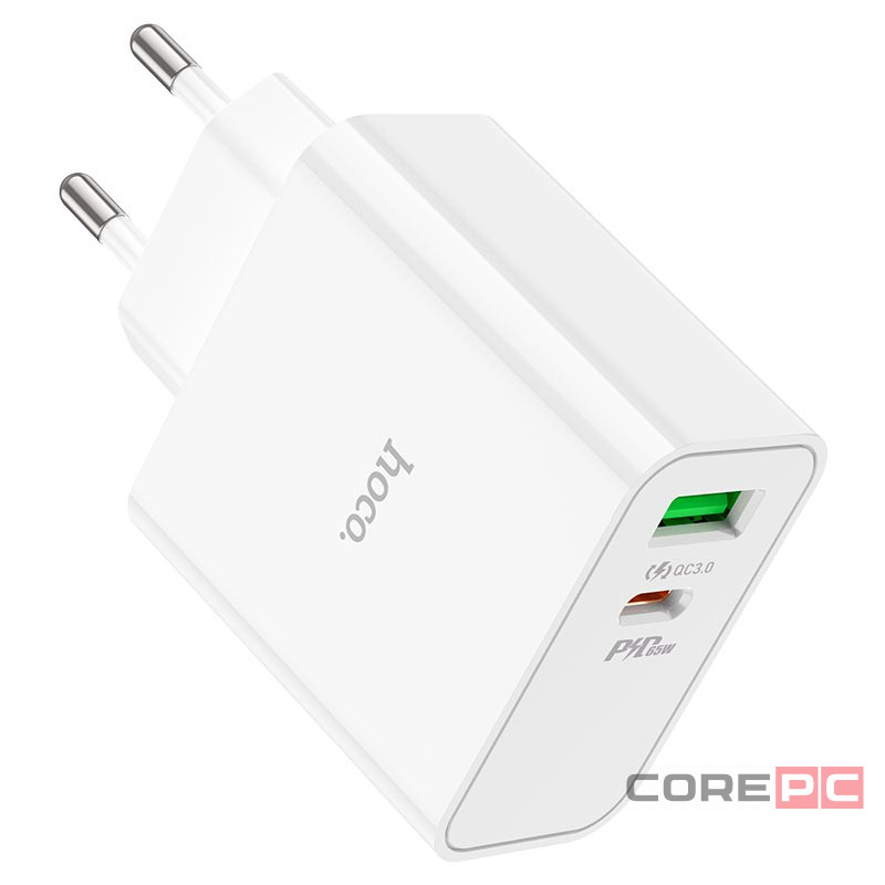Сетевое зар. устр. Hoco C113A 1USB/1C 65W белое