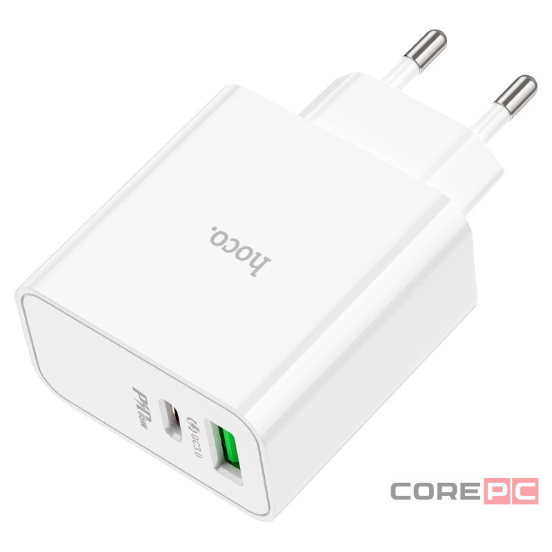 Сетевое зар. устр. Hoco C113A 1USB/1C 65W белое