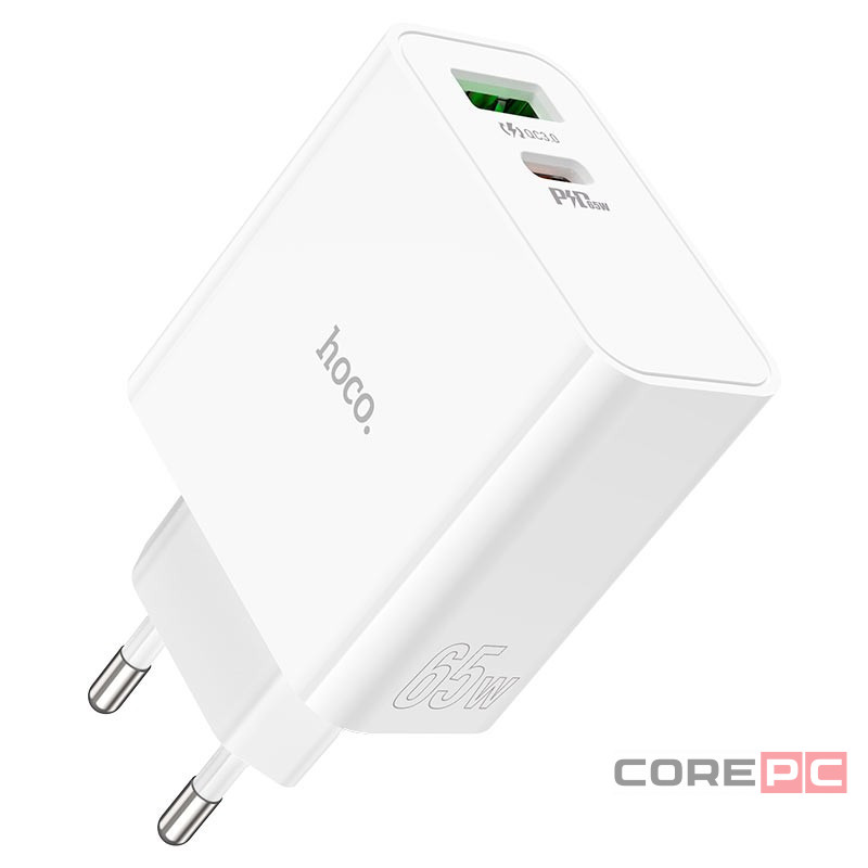 Сетевое зар. устр. Hoco C113A 1USB/1C 65W белое