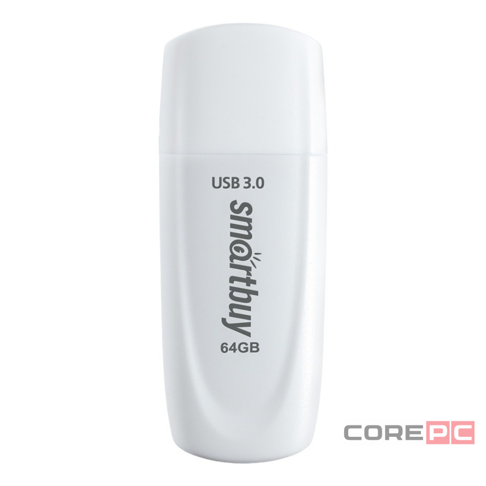 3.0/3.1 USB флеш накопитель Smartbuy 064GB Scout White (SB064GB3SCK)