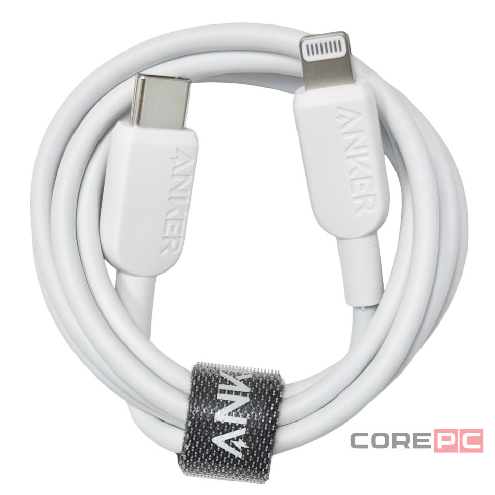 Usb Кабель-зарядка Type-C на Lightning  Anker 310 (A81A1621) 0.9м белый