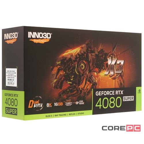 Видеокарта INNO3D (N408S3-166X-18703552) GeForce RTX 4080 SUPER 16GB X3