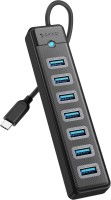 USB-С хаб Orico PW7U-U3-015 USB3.0x7 черный