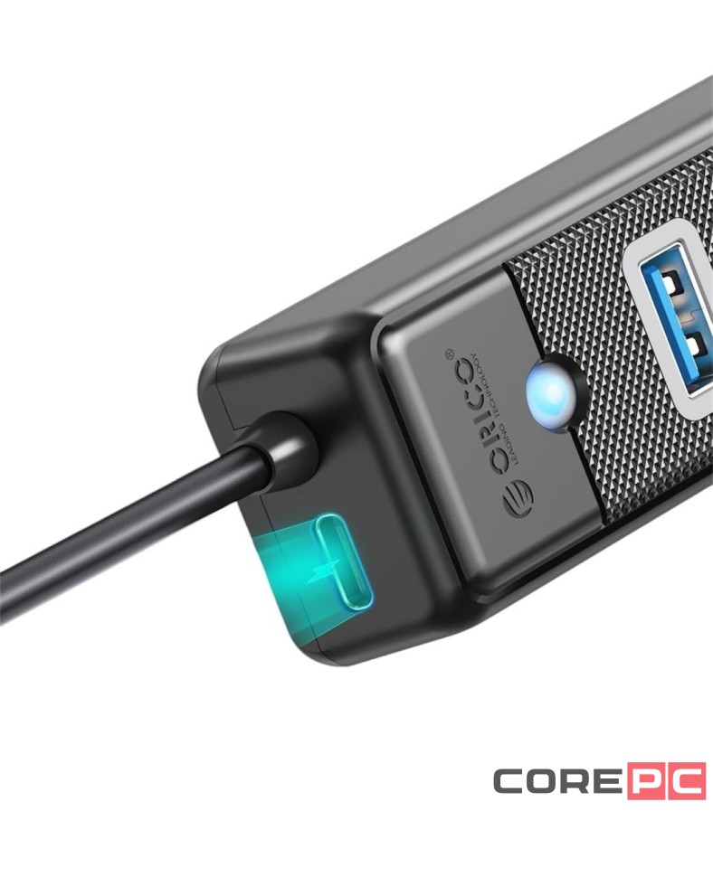 USB-С хаб Orico PW7U-U3-015 USB3.0x7 черный