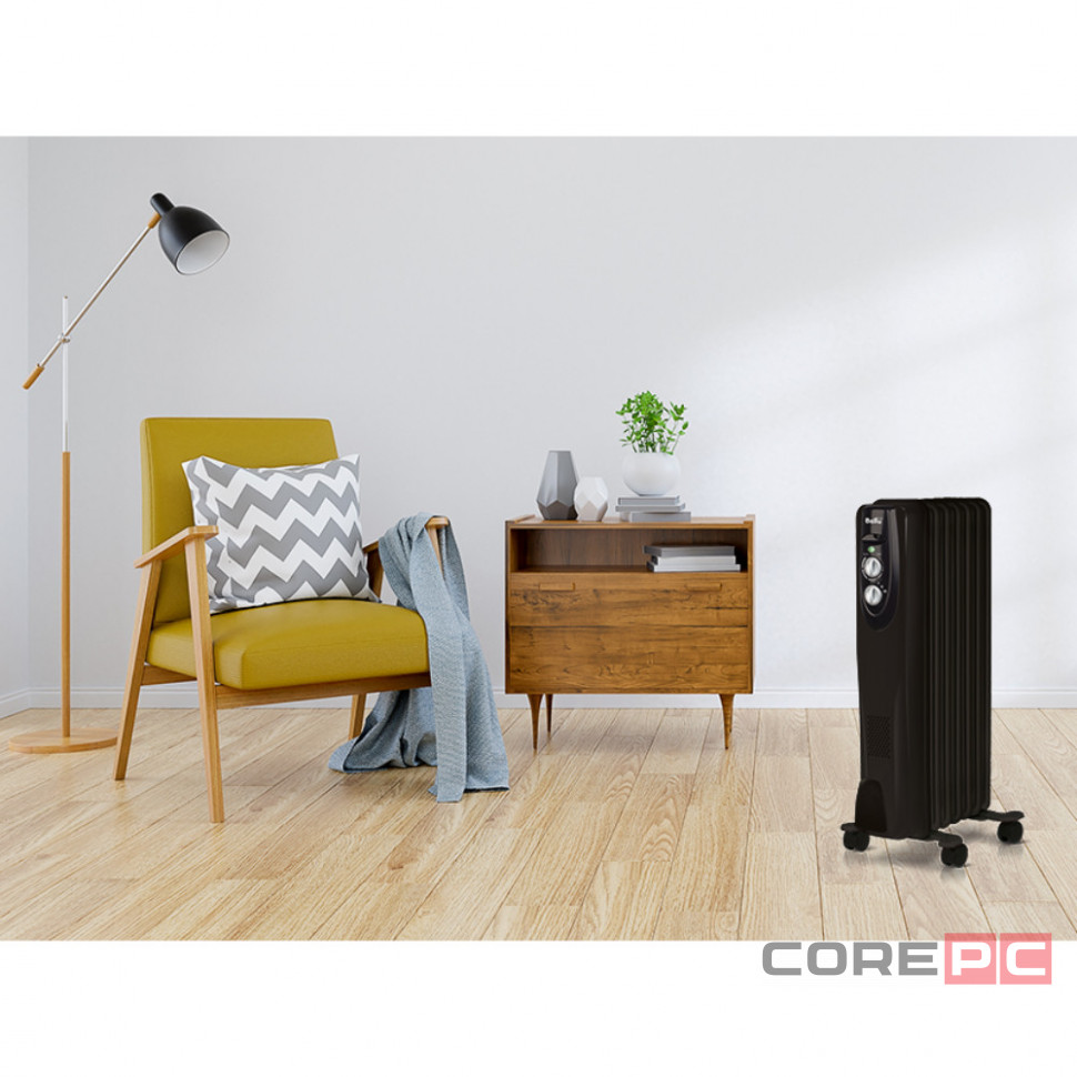 Масляный радиатор Ballu Classic black BOH/CL-07BRN 1500 (7 секций)