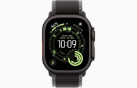 Apple Watch Ultra 3 49mm Black Titanium Case with Black/Charcoal Trail Loop (S/M)