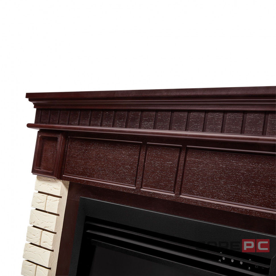 Очаг Electrolux EFP/P-2720RLS, портал Bricks 25 камень бежевый, шпон темный дуб