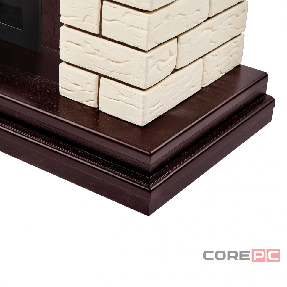 Очаг Electrolux EFP/P-2720RLS, портал Bricks 25 камень бежевый, шпон темный дуб