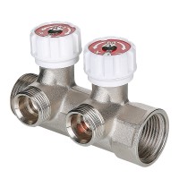 Коллектор с регулирующими вентилями 3 вых. 1quot;х3/4quot; евроконус VALTEC (1/45)