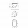 Унитаз подвесной WAVE 557190 безободковый, с сиденьем, микролифт, цвет белый