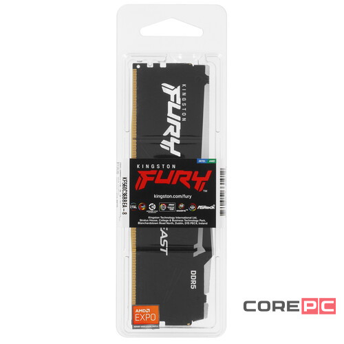 Оперативная память 8 Gb 6000 MHz Kingston FURY Beast RGB EXPO Black (KF560C36BBEA-8)