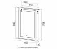Зеркальный шкаф MIXLINE Минио 600х800 (ШВ) ЛЕВЫЙ,сенсорный выкл, светодиодная подсветка
