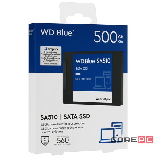 Твердотельный накопитель Western Digital 500 Gb Blue WDS500G3B0A