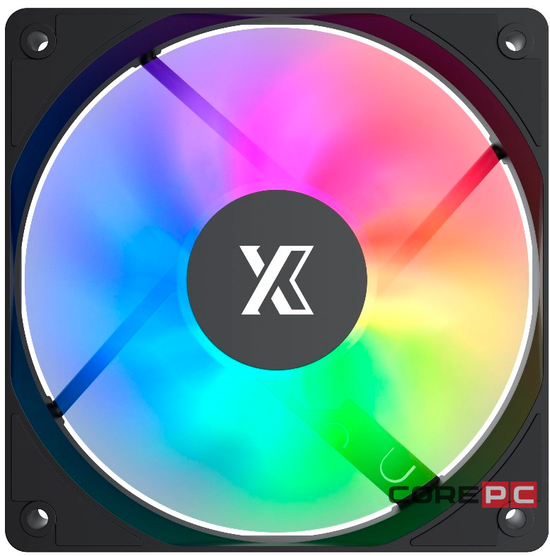 Вентилятор для корпуса XASTRA FC120B FRGB Black (FC120-1BF-SBP-GL)