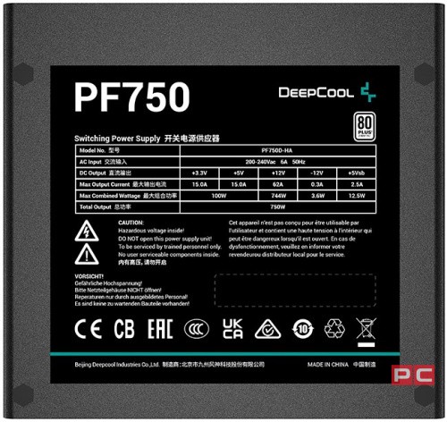 Блок питания Deepcool 750W PF750 R-PF750D-HA0B-WDEU