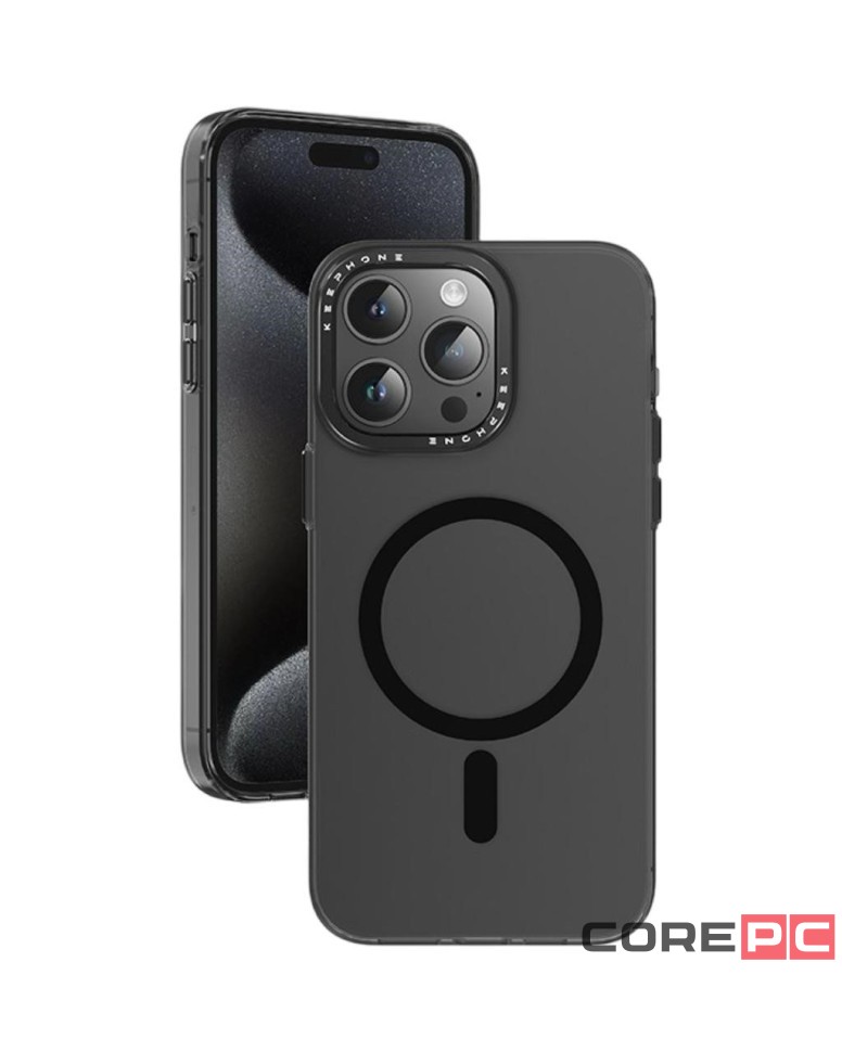 Накладка для i-Phone 15 Pro Keephone Magviar Magsafe черная