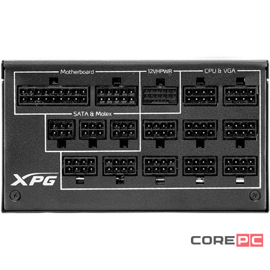 Блок питания ADATA XPG 1300W CYBERCORE II (CYBERCOREII1300P-BKCEU) 16 Pin (PCIe 5.0 Connector Cable Details)