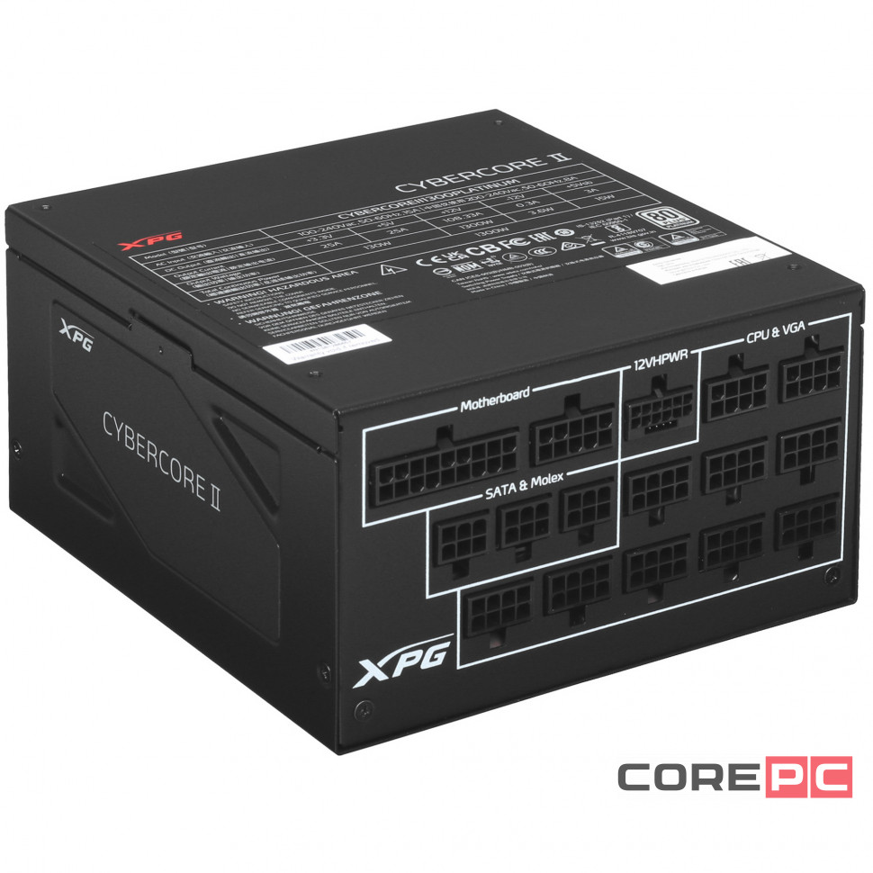 Блок питания ADATA XPG 1300W CYBERCORE II (CYBERCOREII1300P-BKCEU) 16 Pin (PCIe 5.0 Connector Cable Details)