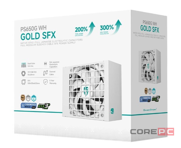 Блок питания Deepcool 650W GAMERSTORM PS650G WH White 16 Pin (PCIe 5.0 Connector Cable Details)