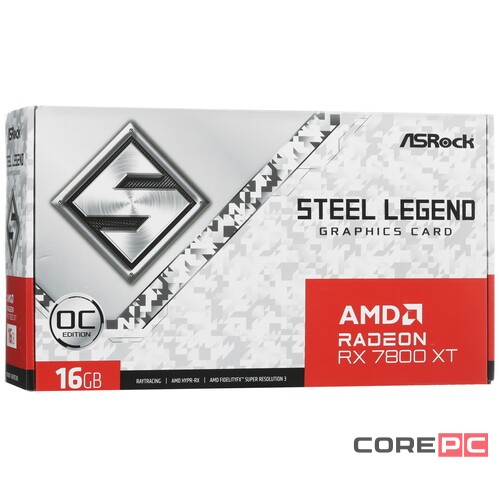 Видеокарта ASRock (RX7800XT SL 16GO) Radeon RX 7800 XT 16GB Steel Legend OC