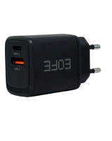Сетевое зарядное устройство EOFE E203 1C/1USB 20W черное