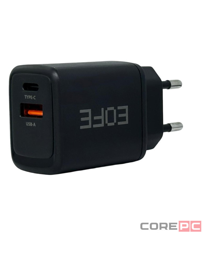 Сетевое зарядное устройство EOFE E203 1C/1USB 20W черное