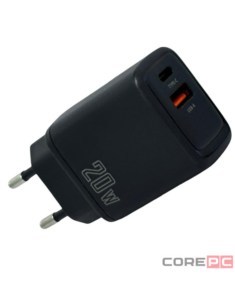 Сетевое зарядное устройство EOFE E203 1C/1USB 20W черное