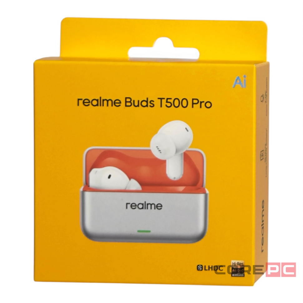 Беспроводные наушники TWS Realme Buds T500 Pro серебристые