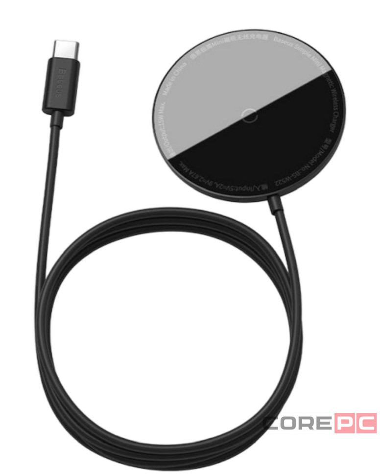 Беспроводное зарядное устройство Baseus Simple Mini 3 Magnetic Wireless 15W CCJJ040001 черное