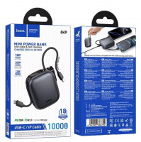 Powerbank Hoco Q49 10000mAh 1USB-C с проводом Type-C/Lightning черный