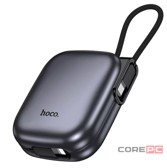 Powerbank Hoco Q49 10000mAh 1USB-C с проводом Type-C/Lightning черный