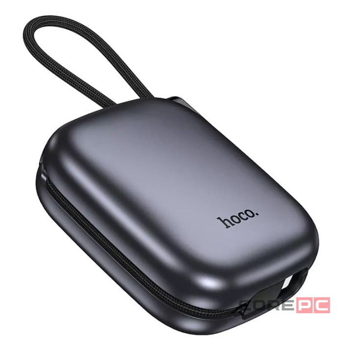 Powerbank Hoco Q49 10000mAh 1USB-C с проводом Type-C/Lightning черный