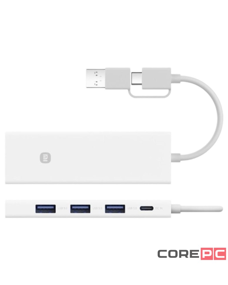 USB-хаб Xiaomi Usb-A/Type-C 4 в 1 (XMSTFXQ01YM) White