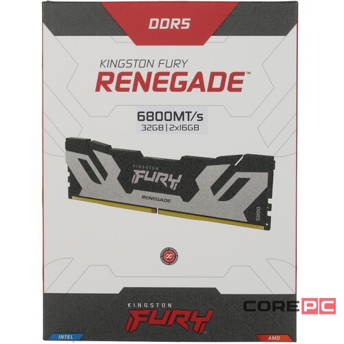Оперативная память 32 Gb 6800 MHz Kingston FURY Renegade XMP Silver/Black (KF568C36RSK2-32)