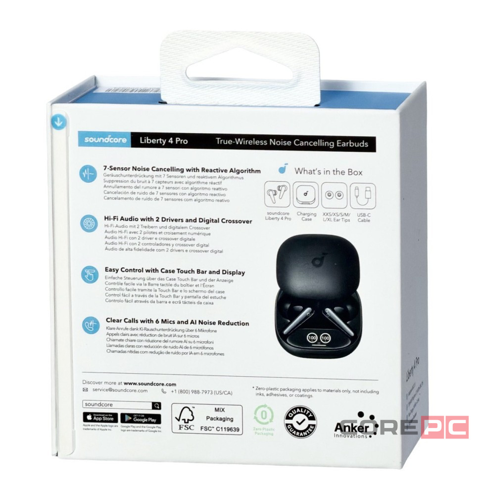 Беспроводные наушники TWS Anker Soundcore Liberty 4 Pro черные