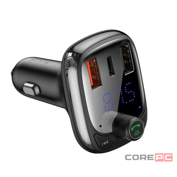 FM трансмиттер Baseus T Shaped S-13 PPS Fast Charger (CCMT000101) черный