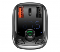 FM трансмиттер Baseus T Shaped S-13 PPS Fast Charger (CCMT000101) черный
