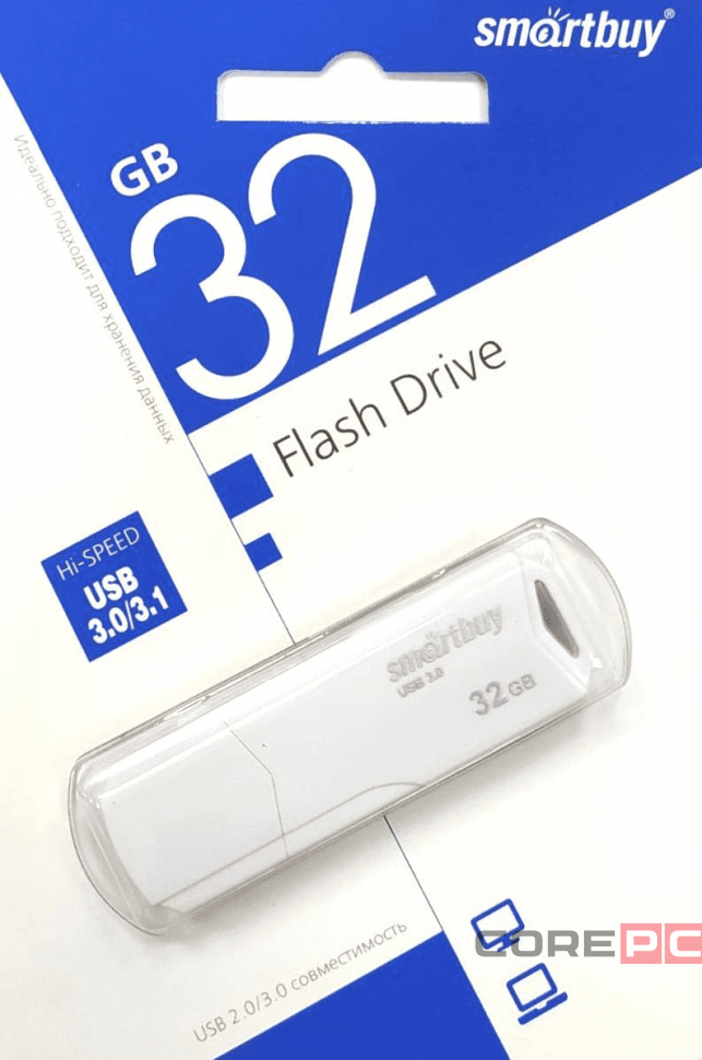 3.1 USB флеш накопитель SmartBuy 32GB CLUE White (SB32GBCLU-W3)