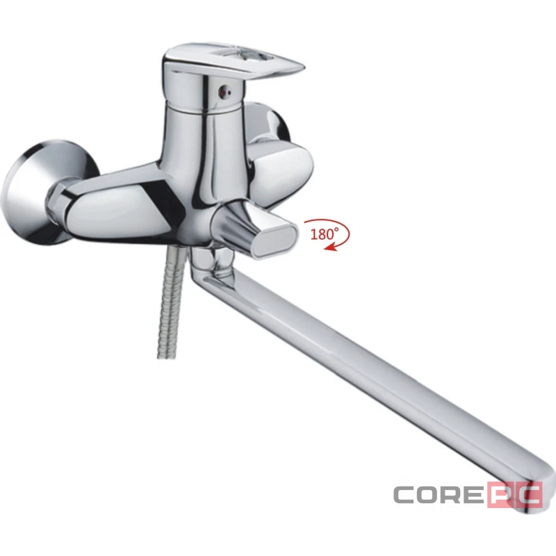 Смеситель для ванны и раковины Haiba HB2207, рычажное управление, цвет хром