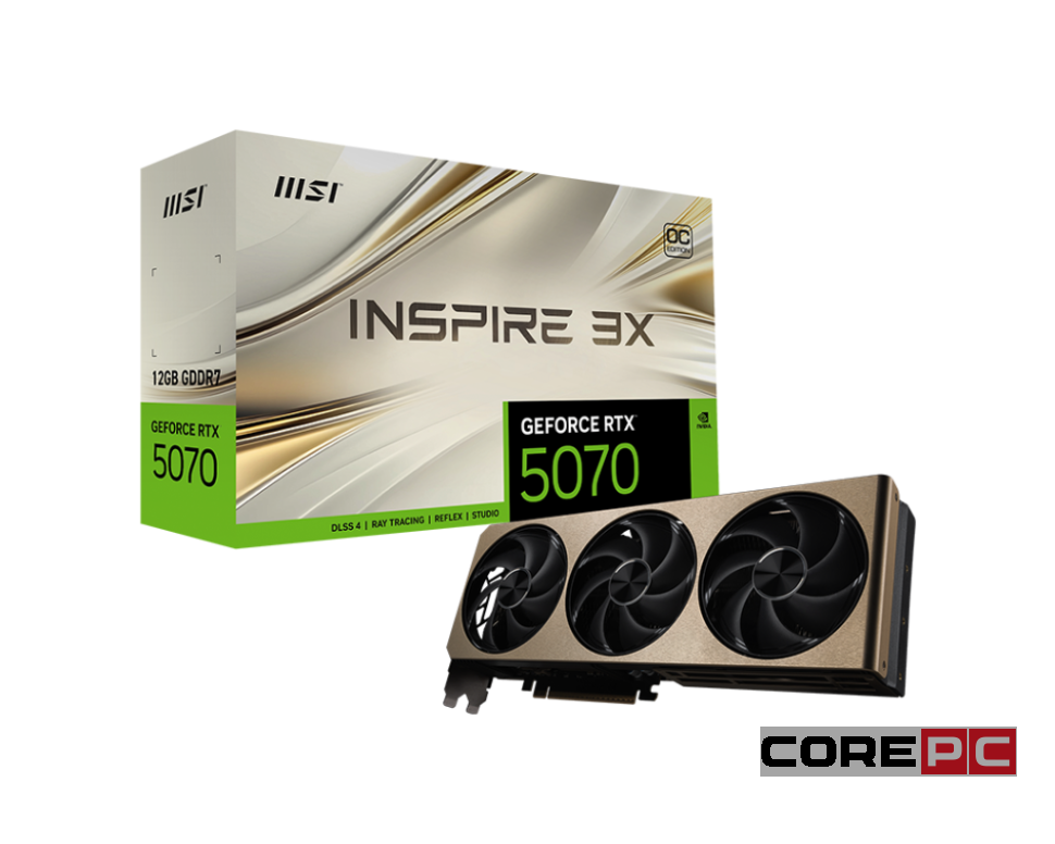 Видеокарта MSI (G5070-12I3C) GeForce RTX 5070 12G INSPIRE 3X OC