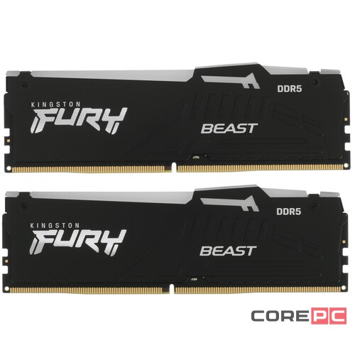 Оперативная память 32 Gb 5600 MHz Kingston FURY Beast RGB EXPO Black (KF556C36BBEAK2-32)