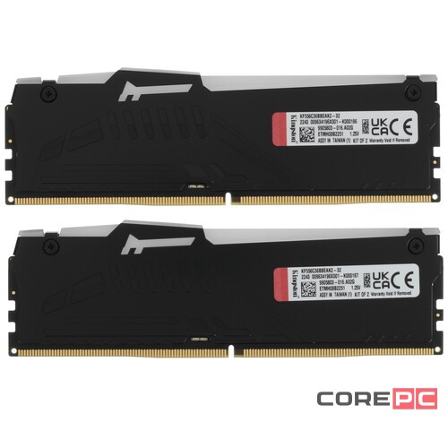 Оперативная память 32 Gb 5600 MHz Kingston FURY Beast RGB EXPO Black (KF556C36BBEAK2-32)