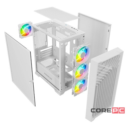 Компьютерный корпус Powercase MISTRAL Micro X4W TG White (CMMXW-L4)