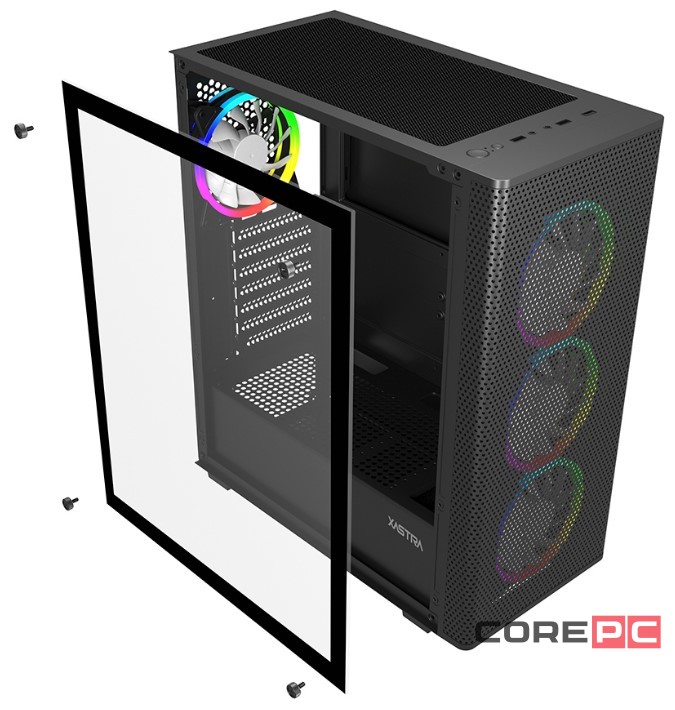 Компьютерный корпус XASTRA A300 4FRGB Black (A300-4FR12F)