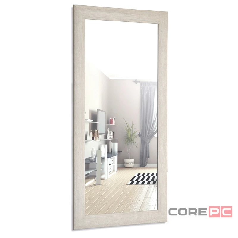 Зеркало MIXLINE Дуб 600х1200 (ШВ) крепеж гор/верт (МДФ) багетная рама