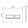 Кнопка смыва для инсталляции WAVE Е2 стекло/E2 glass универсальная, ЧЕРНАЯ/ХРОМ прямоугольная