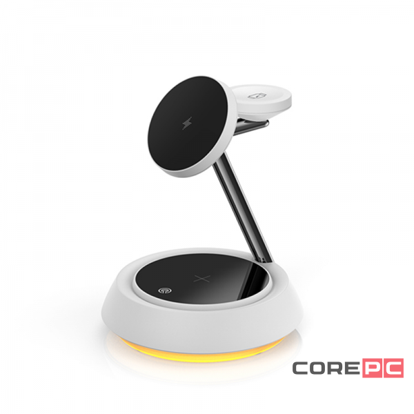 Беспроводное зарядное устройство WIWU Power Air 15W 3 в 1 для iPhone/Apple Watch/AirPods (Wi-W002) (белый)