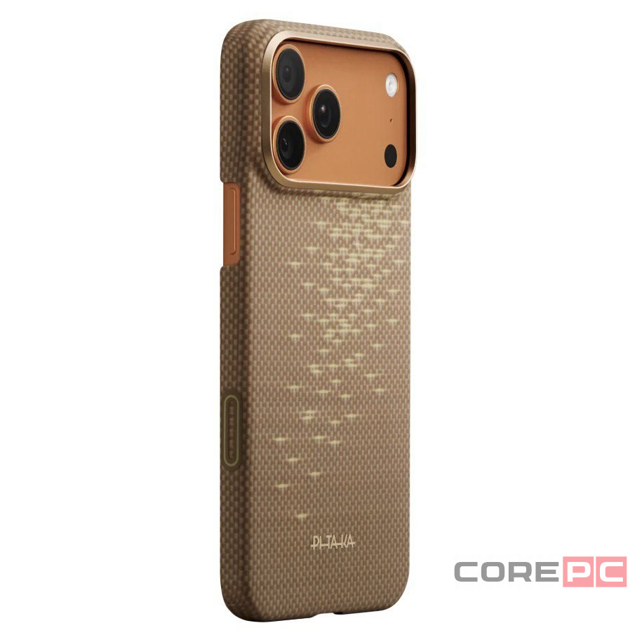 Накладка для i-Phone 17 Pro Max Pitaka Glints of Gold (Golden Glint) Protective Case золотистый