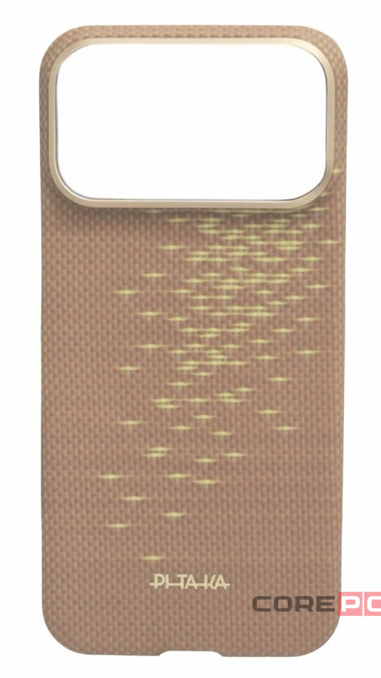 Накладка для i-Phone 17 Pro Max Pitaka Glints of Gold (Golden Glint) Protective Case золотистый